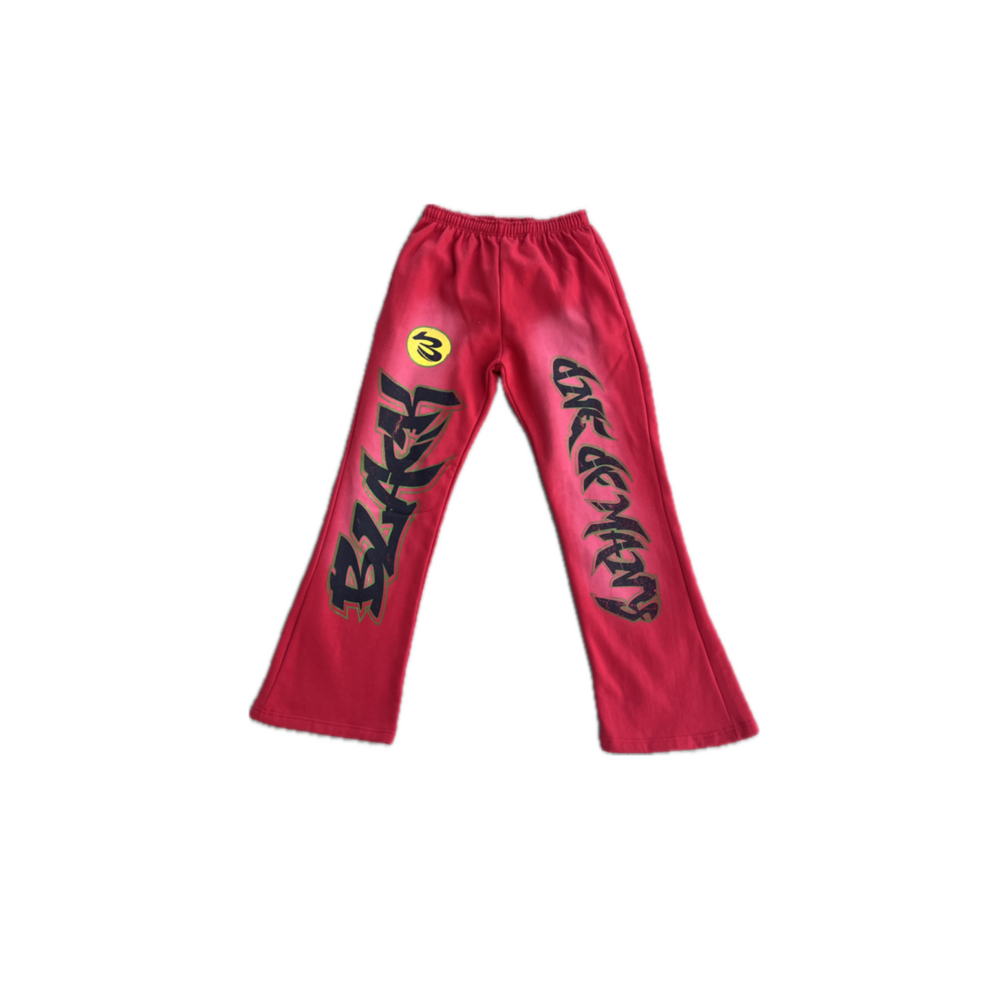 BB Black Graffiti Flare Sweatpants