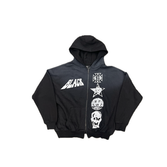 Black Habits Zip Hoodie