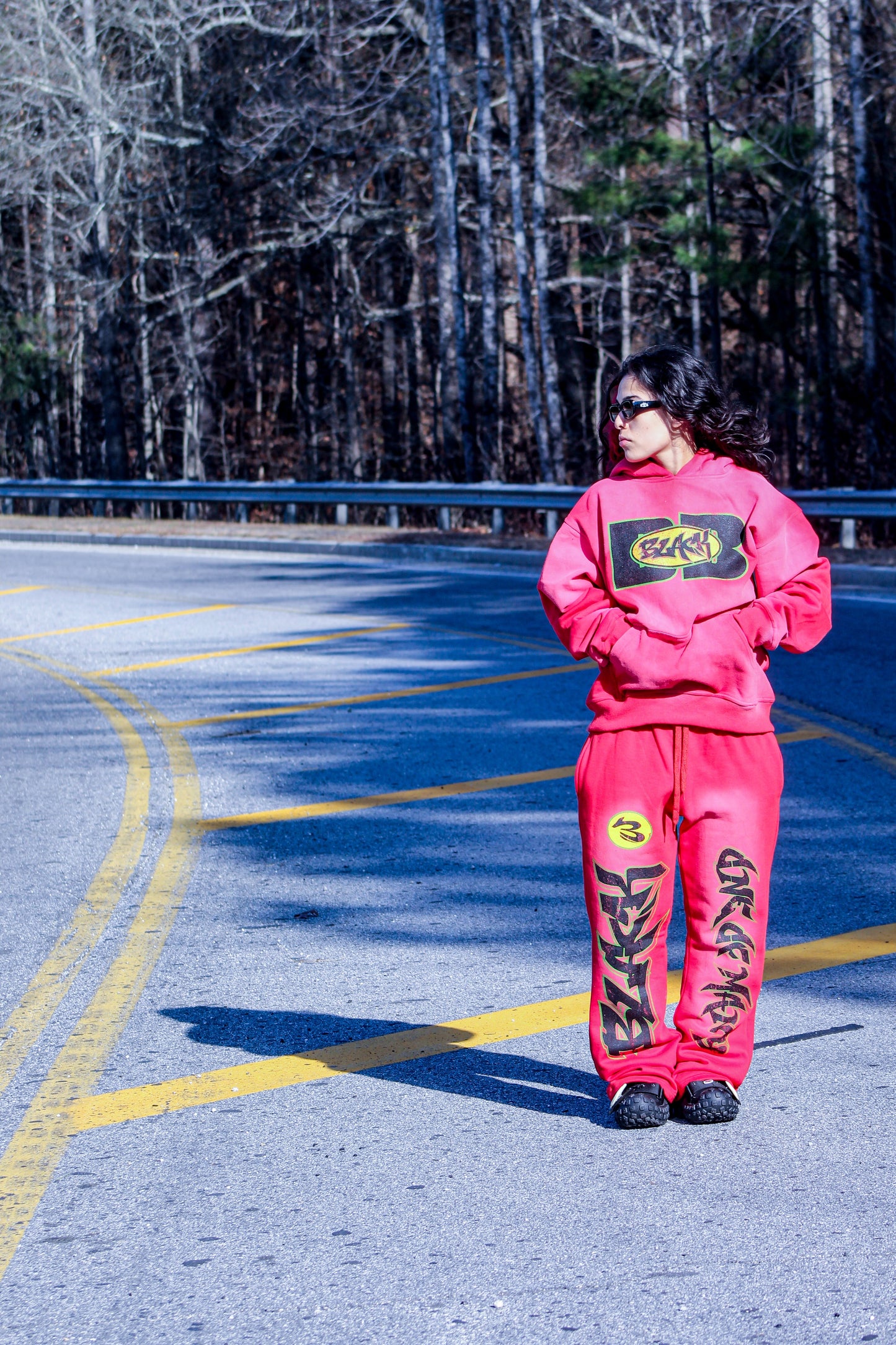 BB Black Graffiti Flare Sweatpants