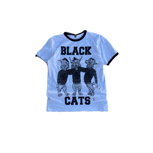 Black Cat Scholars Ringer Tee